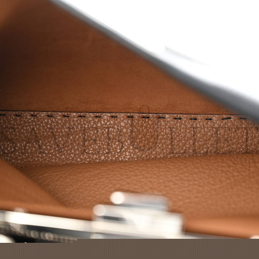 FENDI CUOIO ROMANO SELLERIA BI-COLOR MEDIUM PEEKABOO ICONIC SATCHEL BLACK MOU (34*24*13cm)