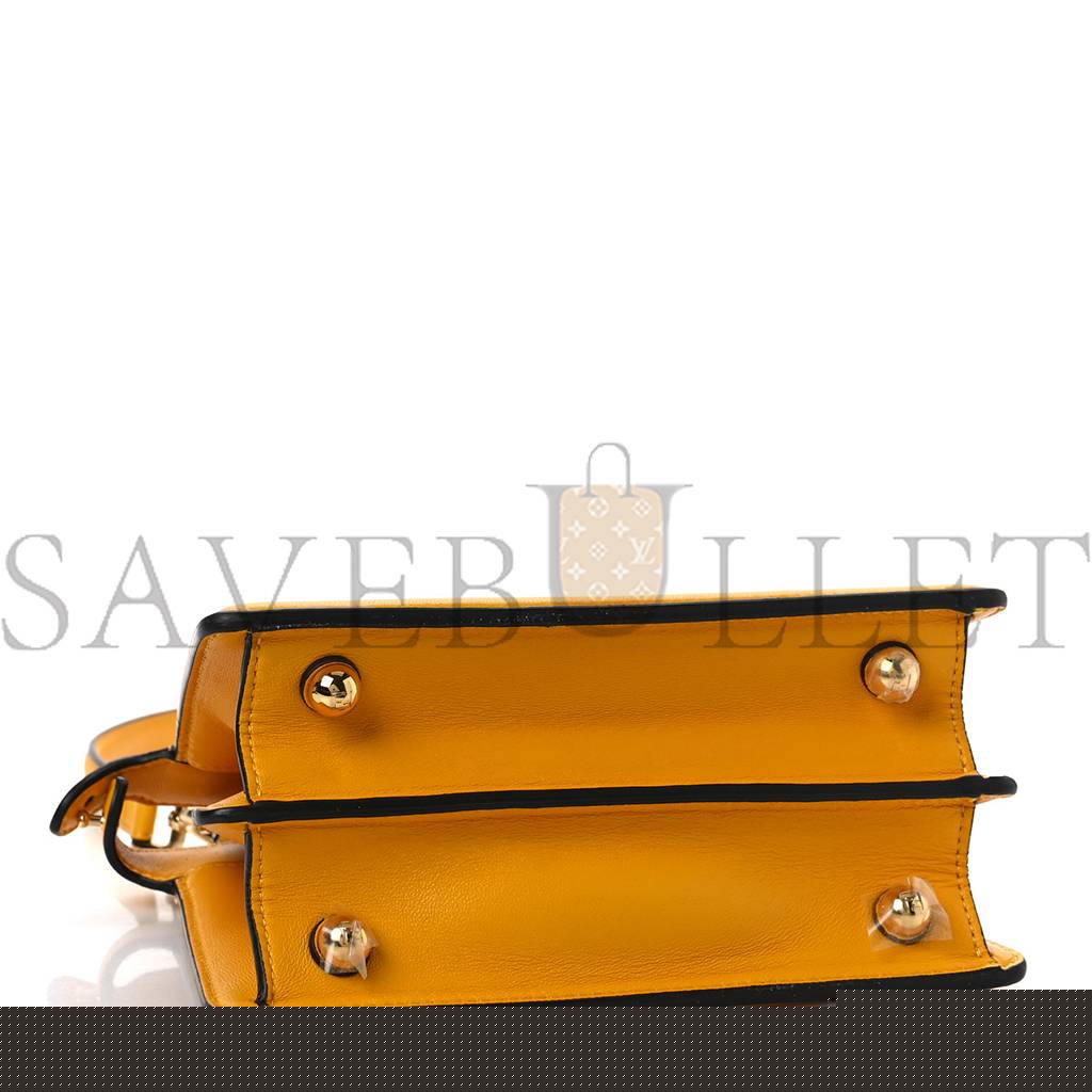 FENDI SHINY NAPPA PETITE PEEKABOO I SEE U SATCHEL MIMOSA (20*15*9cm)