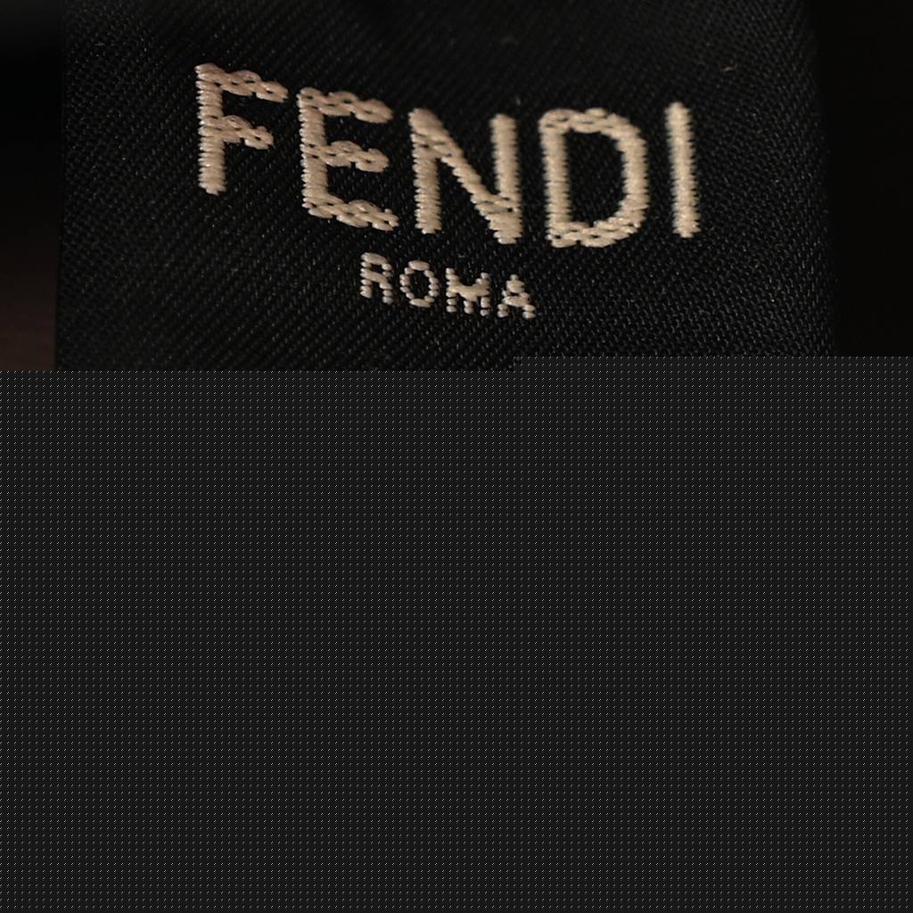 FENDI VITELLO SETA GLAZED FABRIC FF 1974 MEDIUM PEEKABOO X-LITE BLACK (29*25*14cm)