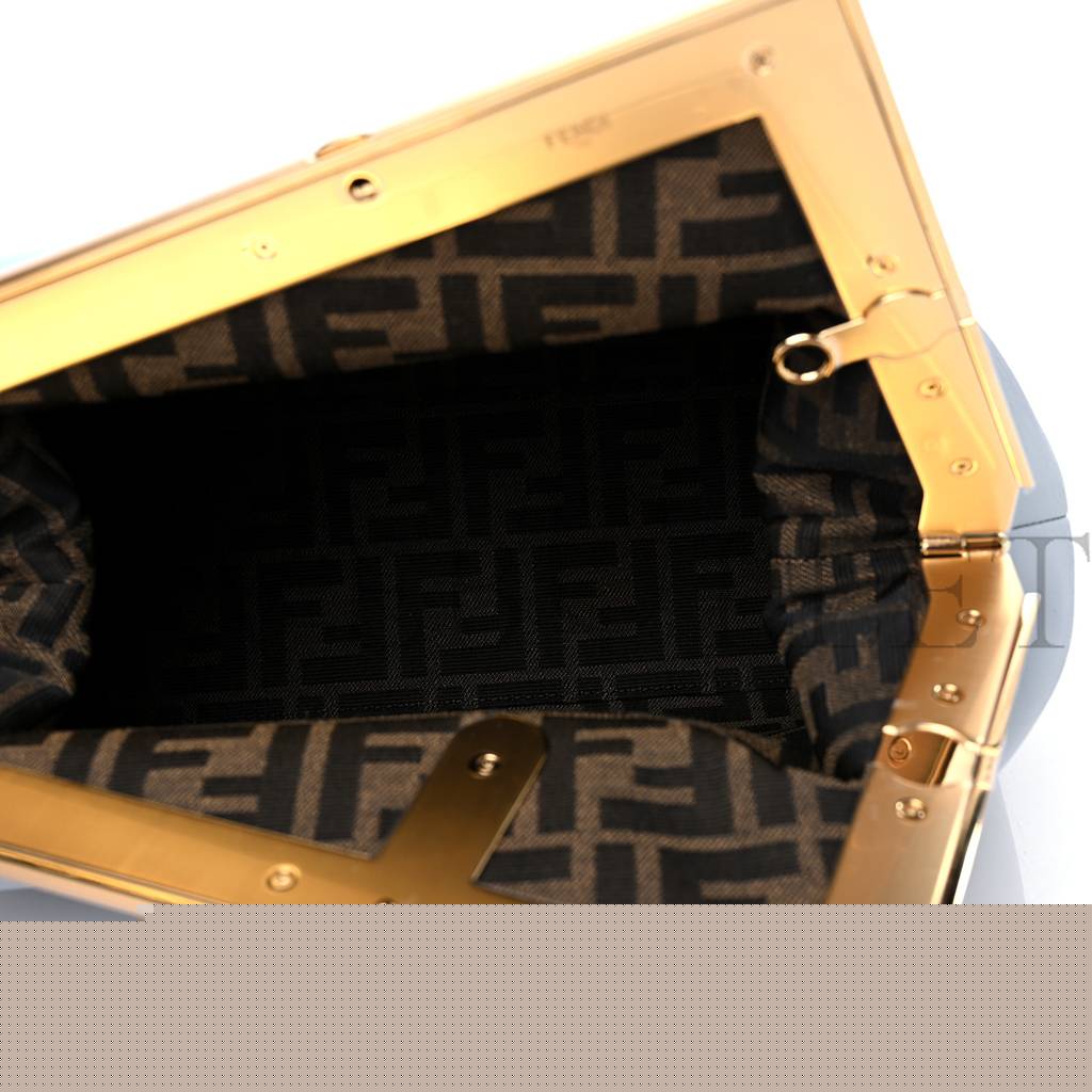 FENDI SHINY NAPPA MEDIUM FENDI FIRST AZZURRO BABY (32.5*23.5*15cm)