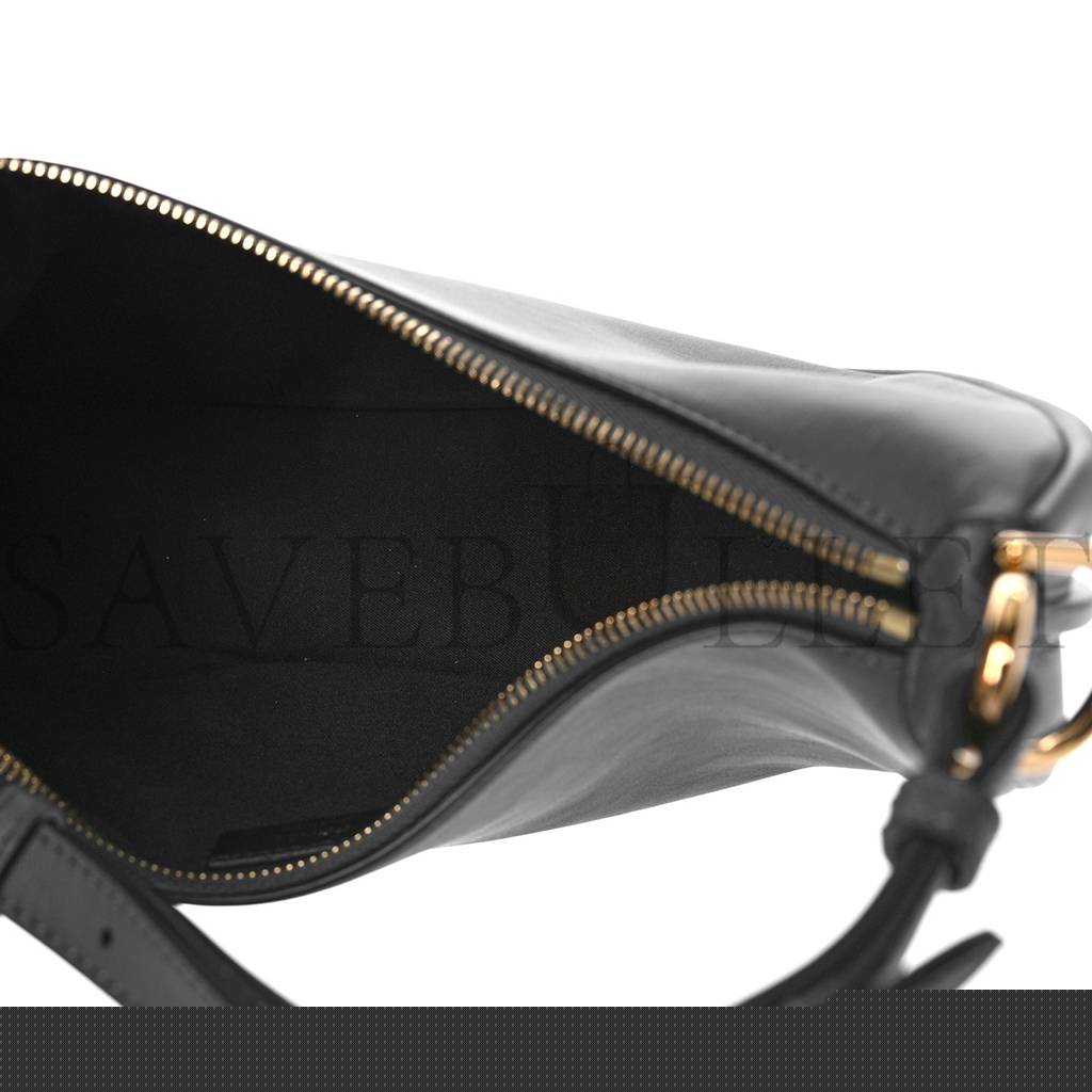 FENDI VITELLO GRACE MATTE SMALL FENDIGRAPHY HOBO BAG ANTHRACITE (27*17*9cm)