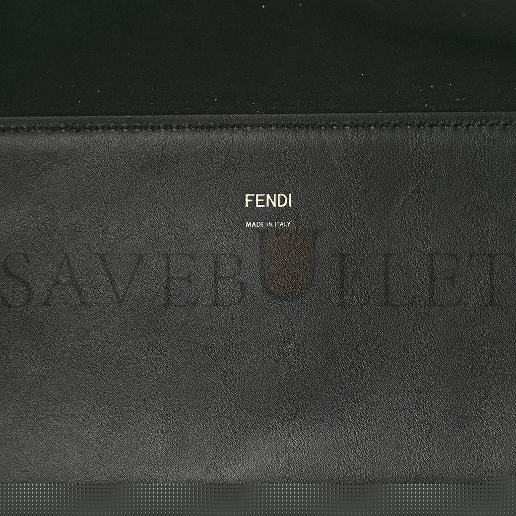 FENDI VITELLO KING PLEXIGLASS MEDIUM FENDI SUNSHINE SHOPPER TOTE BLACK (14*12*6cm)
