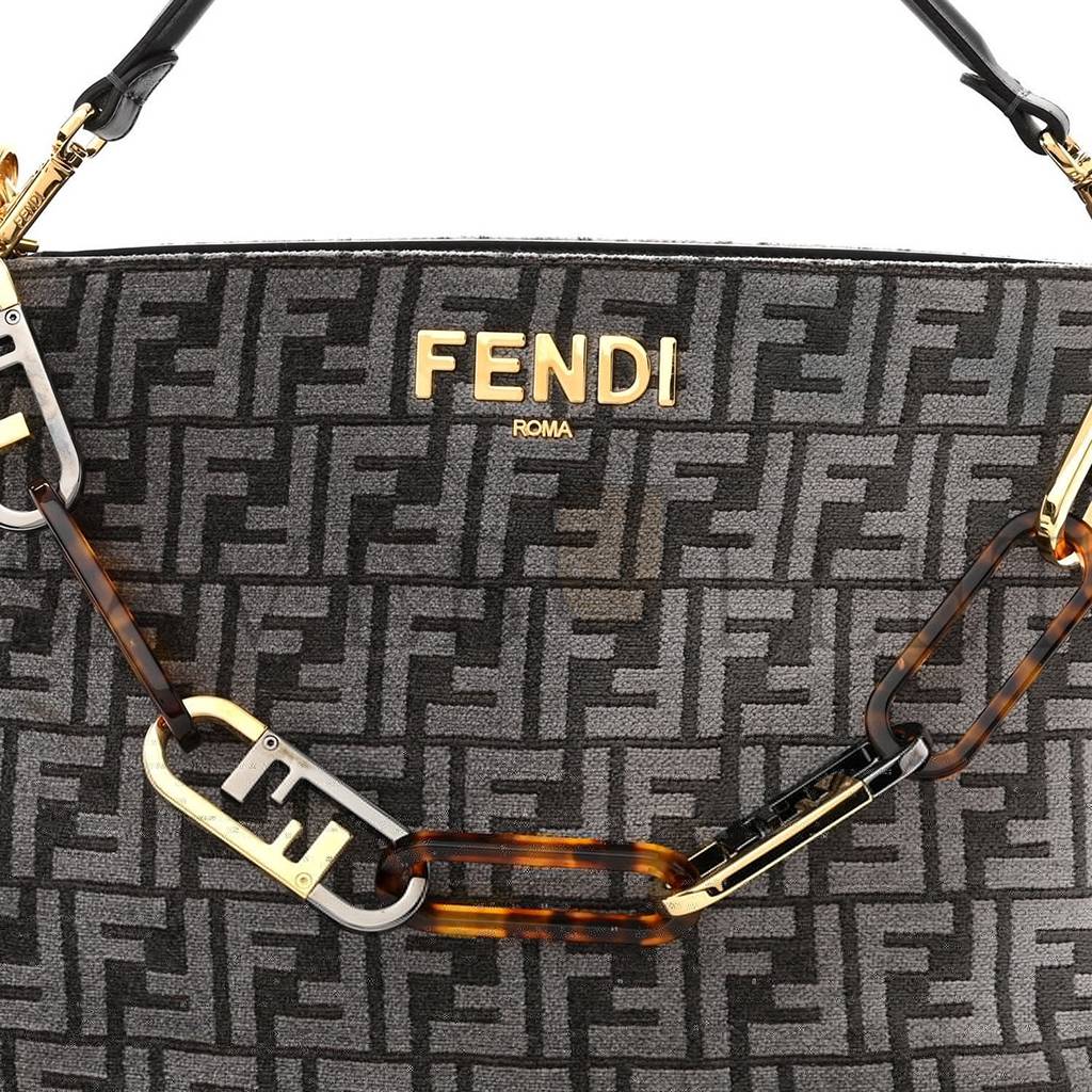 FENDI CHENILLE VITELLO SETA PLEXIGLASS FF O