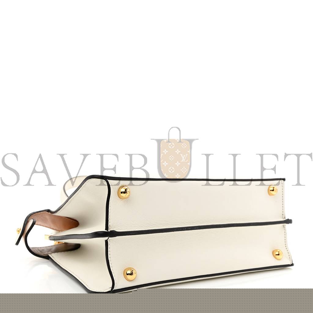 FENDI SHINY NAPPA PETITE PEEKABOO I SEE U SATCHEL WHITE (27*21*10cm)