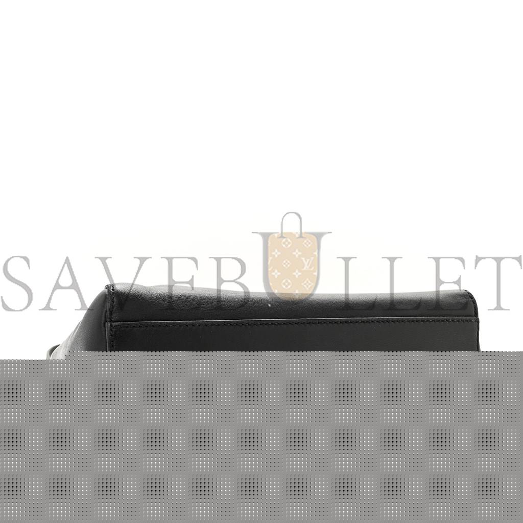 FENDI NAPPA MINI PEEKABOO ICONIC SATCHEL BLACK (23*19*11cm)