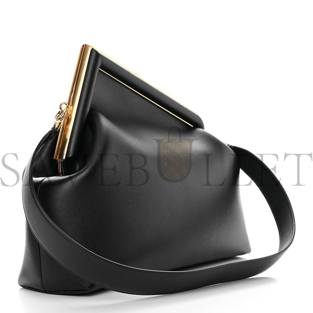 FENDI SHINY NAPPA MEDIUM FENDI FIRST BLACK (32.5*23.5*15cm)