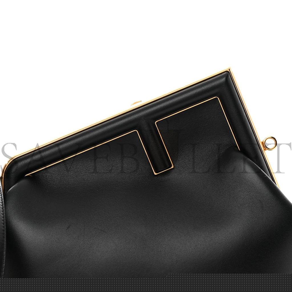 FENDI SHINY NAPPA MEDIUM FENDI FIRST BLACK (32.5*23.5*15cm)