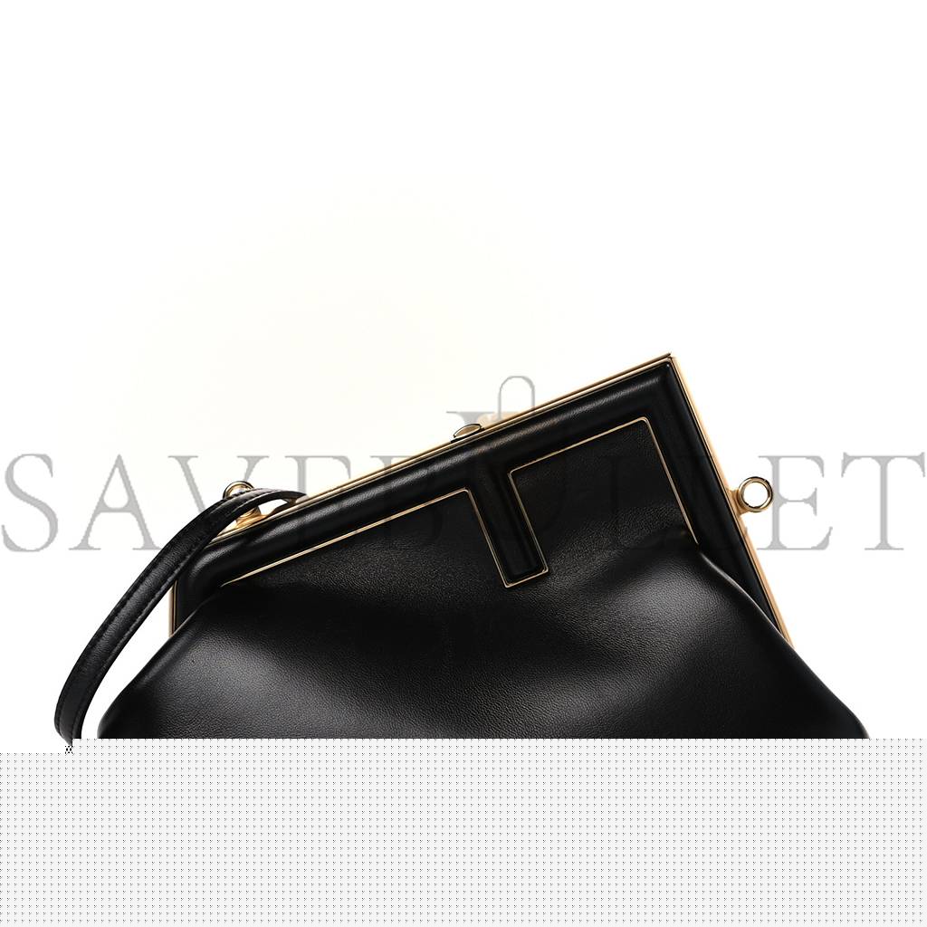 FENDI SHINY NAPPA SMALL FENDI FIRST BLACK (26*18*9.5cm)