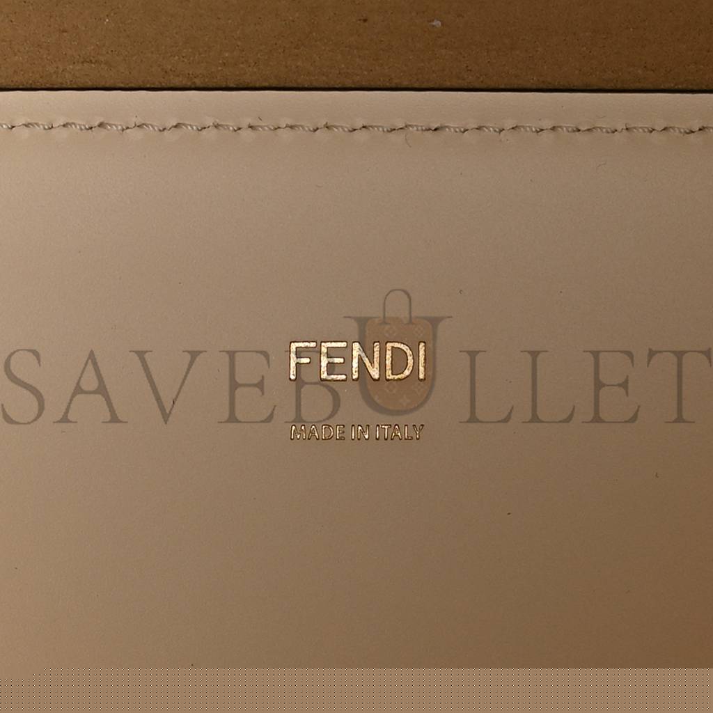 FENDI VITELLO KING PLEXIGLASS MEDIUM FENDI SUNSHINE SHOPPER TOTE WHITE ICE (36*30*15cm)