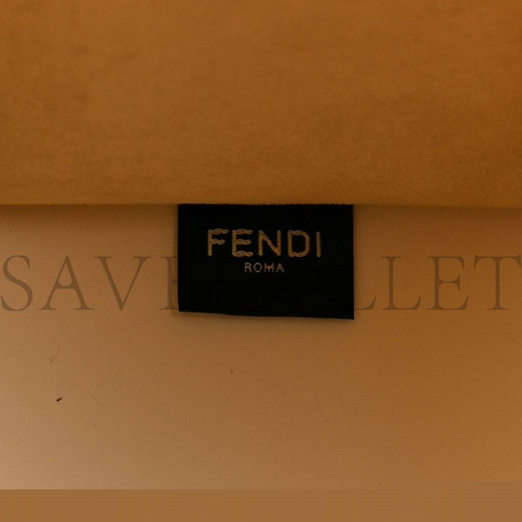 FENDI VITELLO KING PLEXIGLASS MEDIUM FENDI SUNSHINE SHOPPER TOTE WHITE ICE (36*30*15cm)