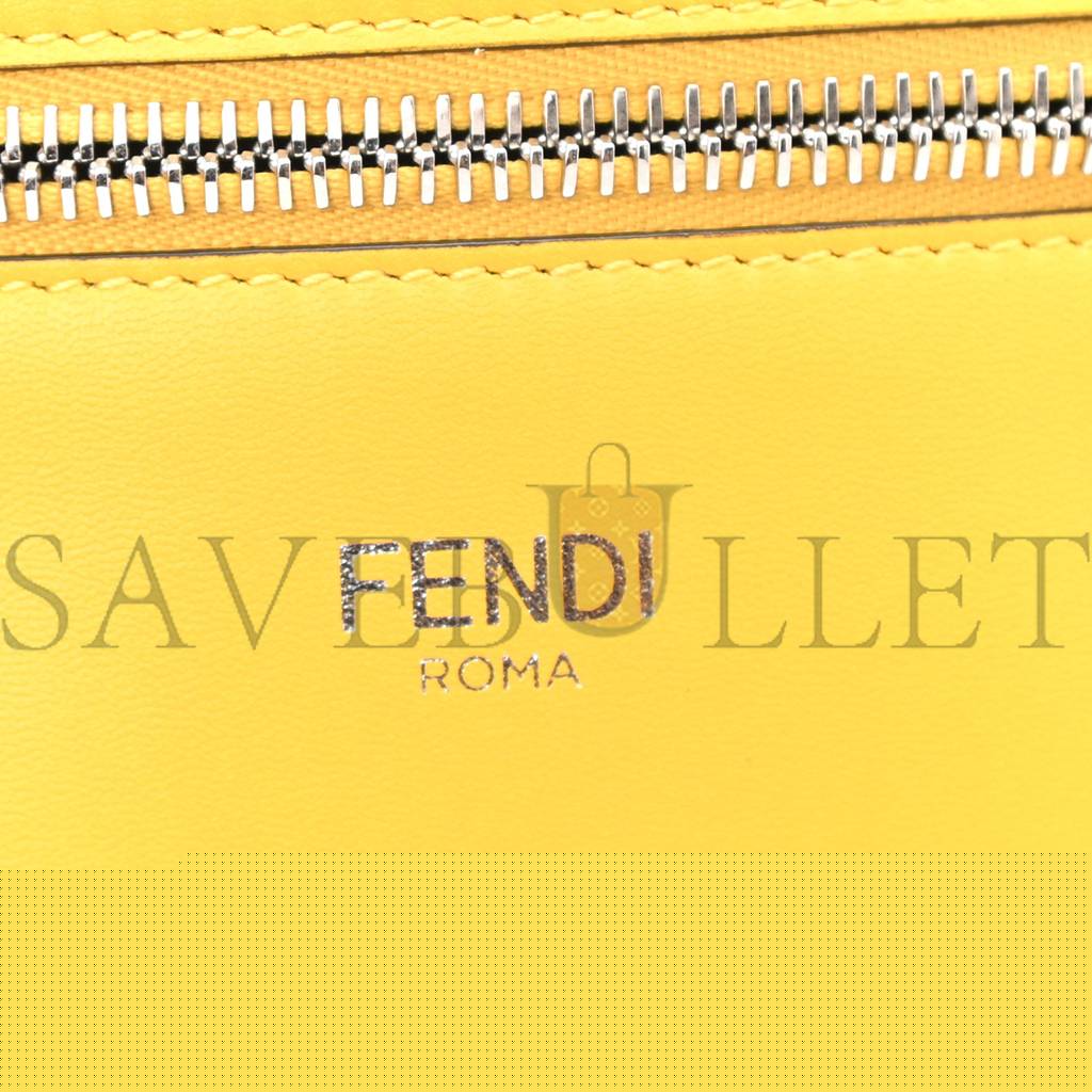 FENDI X SARAH COLEMAN NAPPA FF FISH EYE EMBOSSED MINI PEEKABOO I SEE U SATCHEL MIMOSA (25*20*9cm)