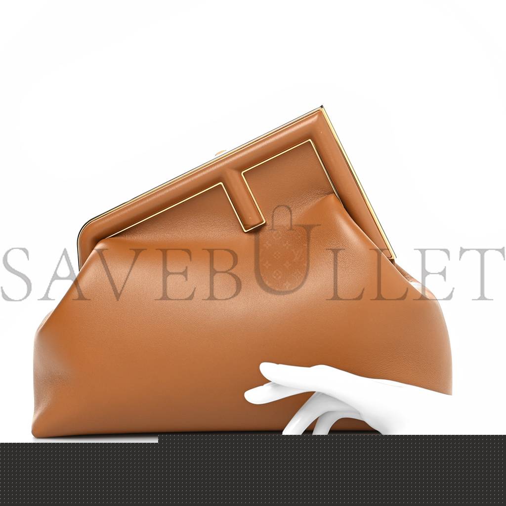 FENDI SHINY NAPPA MEDIUM FENDI FIRST CARAMELLO (32.5*23.5*15cm)