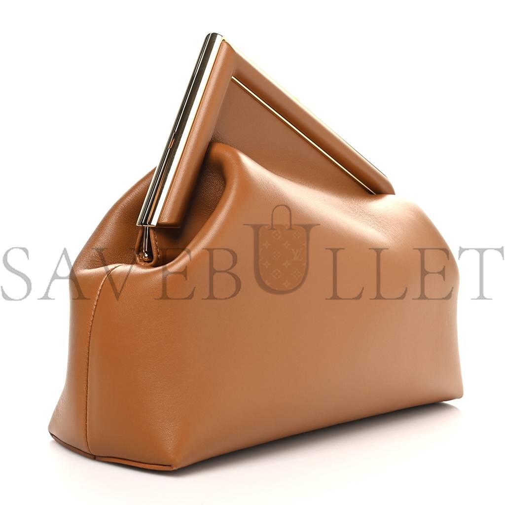 FENDI SHINY NAPPA MEDIUM FENDI FIRST CARAMELLO (32.5*23.5*15cm)
