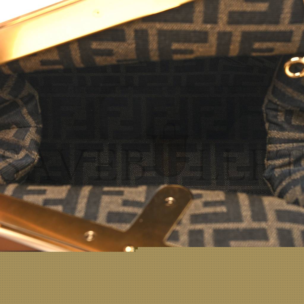 FENDI SHINY NAPPA MEDIUM FENDI FIRST CARAMELLO (32.5*23.5*15cm)