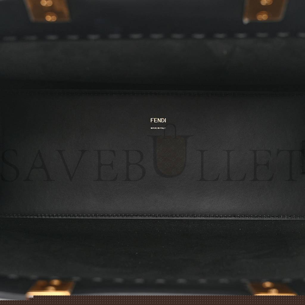 FENDI VITELLO KING PLEXIGLASS MEDIUM FENDI SUNSHINE SHOPPER TOTE BLACK (36*30*15cm)