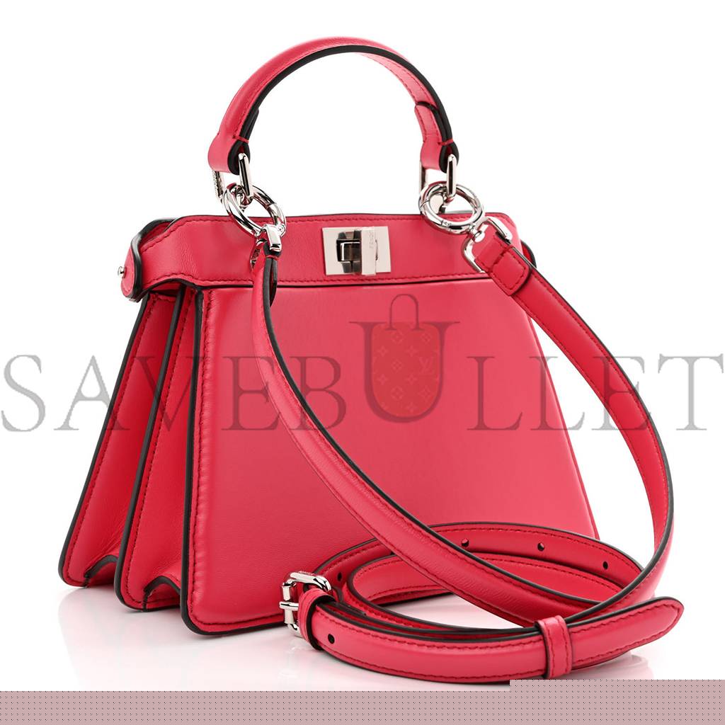 FENDI SHINY NAPPA PETITE PEEKABOO I SEE U SATCHEL LAMPONE (20*15*10cm)